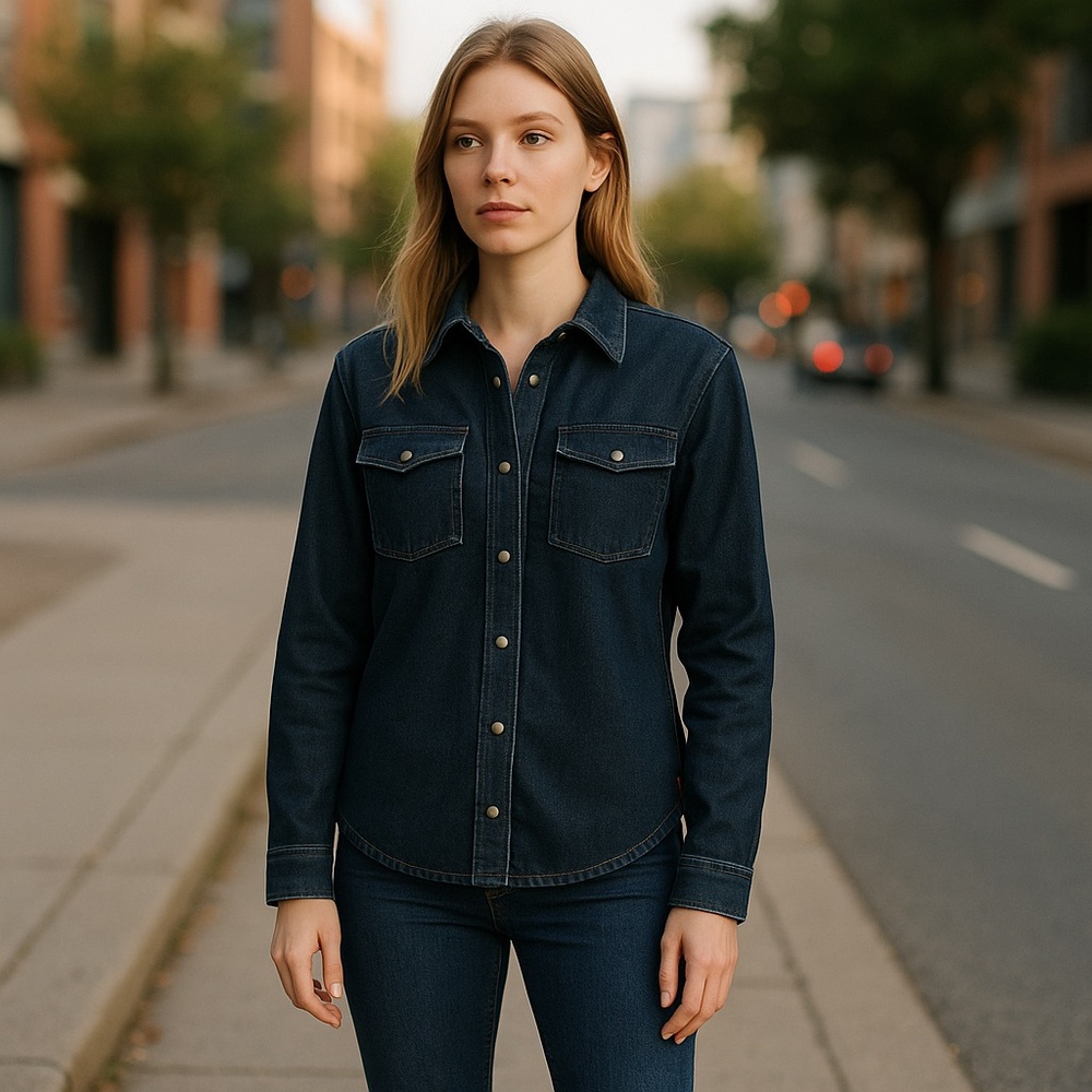 NWT Dickies Women's Warming Temp-iq Flex Denim Work Shirt XL